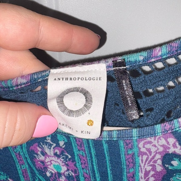 Anthropologie Akemi + Kin Epoca Crocheted Floral Top Medium - Picture 5 of 8